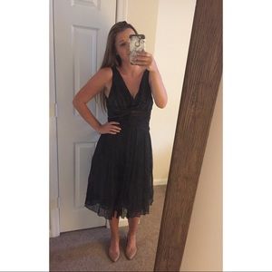 BCBGMaxazria Black Midi Dress